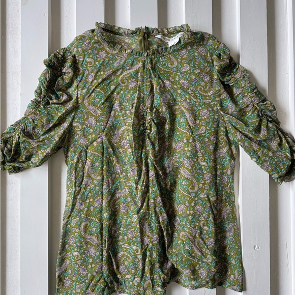 Veronica Beard Tops - Veronica Beard Green Paisley Blouse